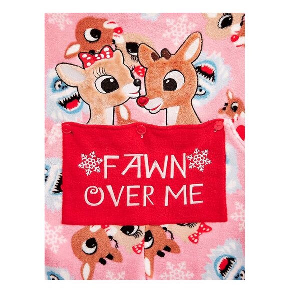 Rudolph The Red Nose Reindeer Union Suit with Silky Santa Hat, XS NWT - Picture 3 of 5